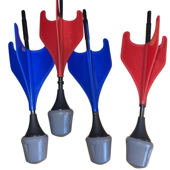 Lawn Darts Set Of 4 In Blue & Red With Weighted Tips For Outdoor Games - Picture 14 of 14